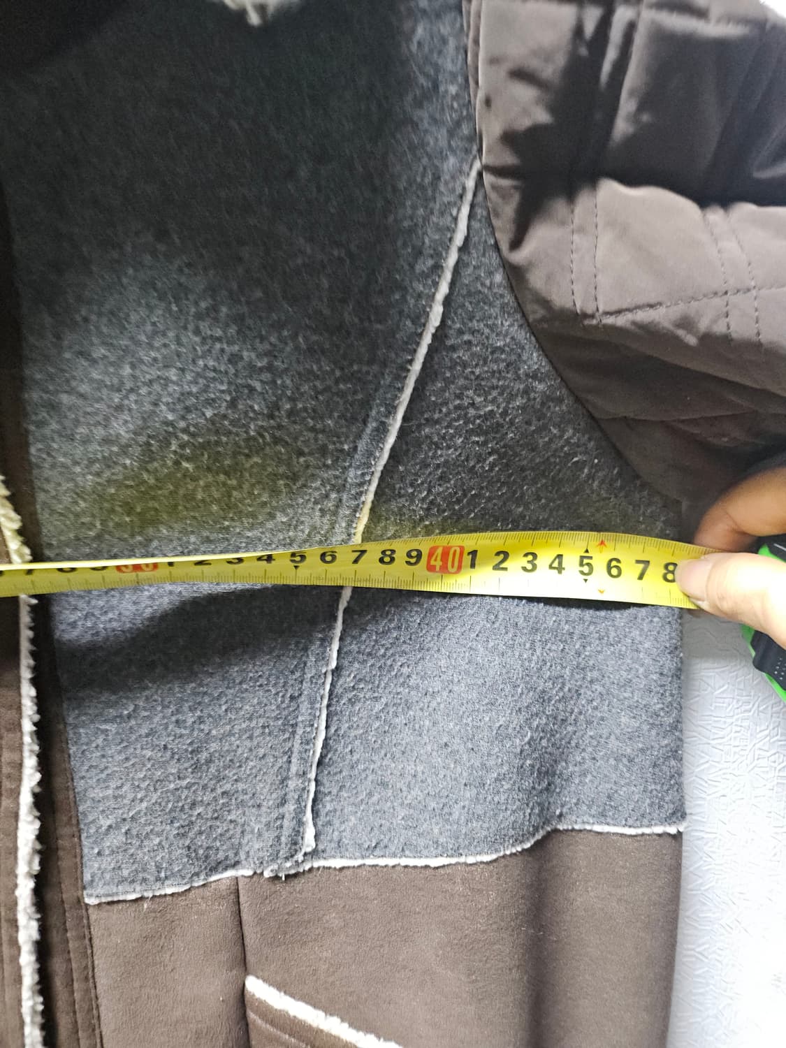 베네통 브라운 무스탕 코트 42 상품이미지8