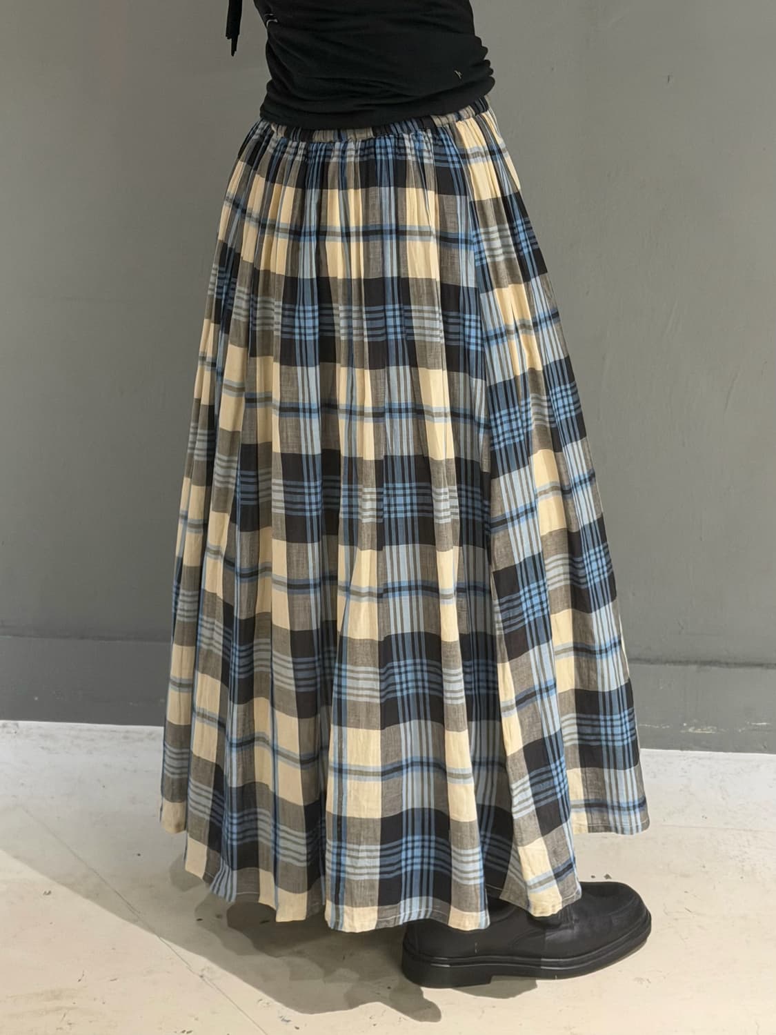 color mix check pattern skirt 상품이미지3