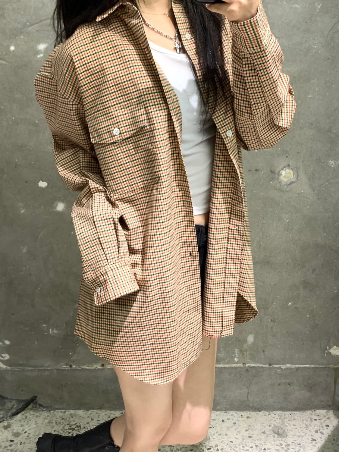 Comme des Garcons Homme 꼼데가르송옴므 체크 울 셔츠 상품이미지1
