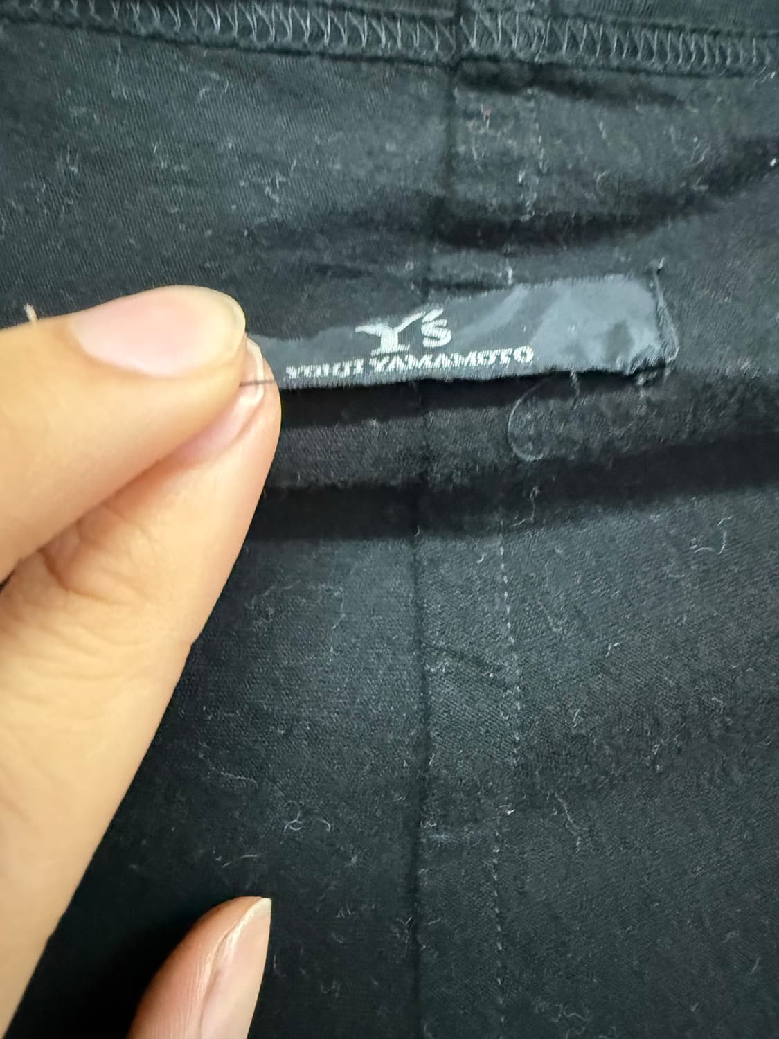 요지야마모토 컷오프 도킹 디테일 반팔티셔츠 상품이미지3