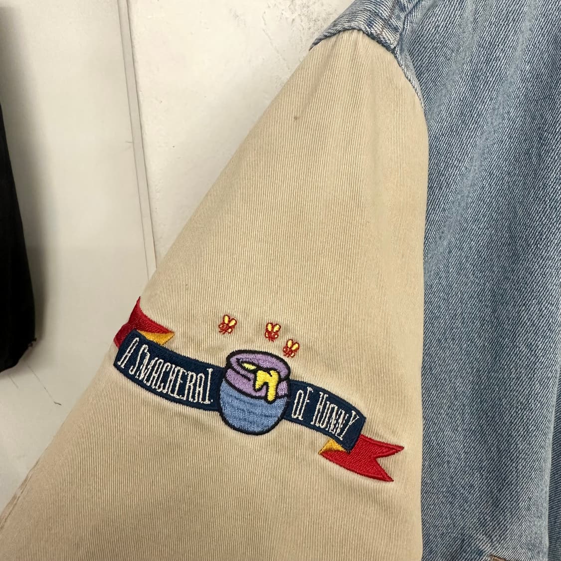 90‘s 디즈니 푸 데님 바시티자켓 상품이미지3