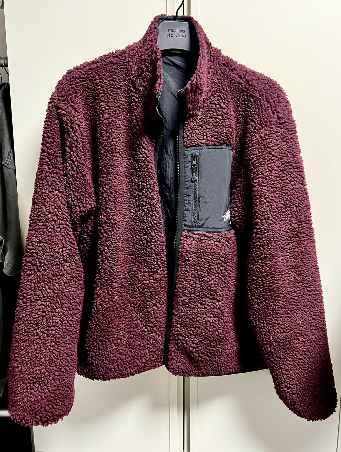 [L] 스투시 쉐르파 리버시블 자켓 버건디 상품이미지4