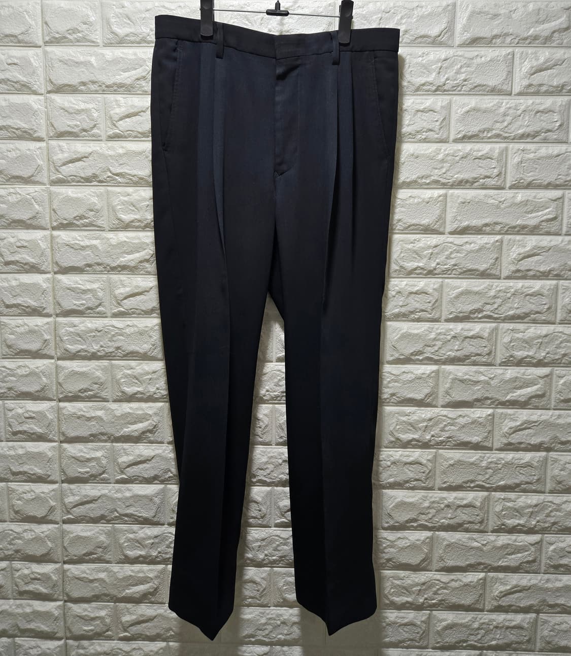 블랙앤화이트 핀턱 골프바지 슬랙스 32 상품이미지1