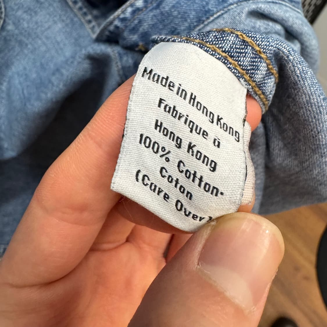 90s 캘빈클라인 진스 데님 셔츠 메이드인 홍콩 연청 상품이미지7