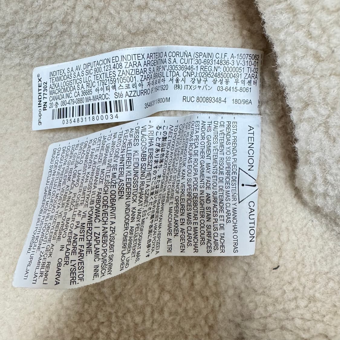 ✨ (바배) 자라 무스탕 레더 패딩 상품이미지5