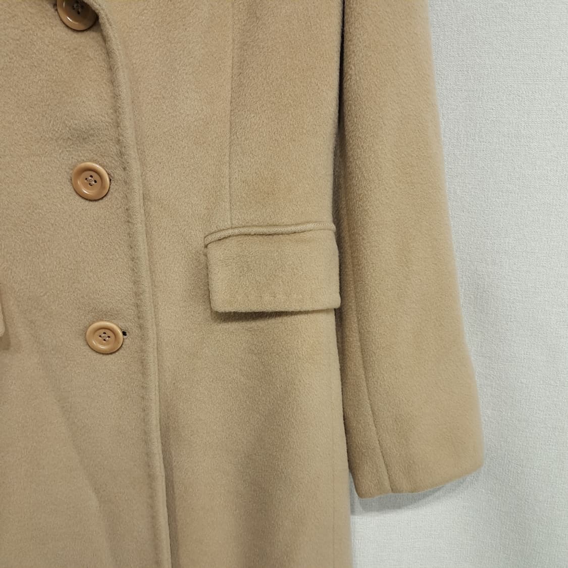 CL283 L 마렐라 90s 이태리판 울캐시미어 싱글 카멜 코트 상품이미지7