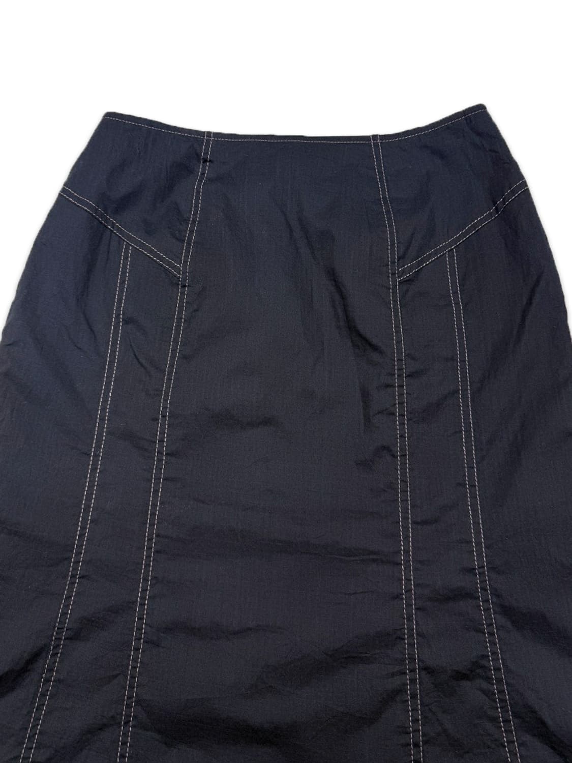 빈티지 네이비 스티치 미디 스커트 상품이미지3