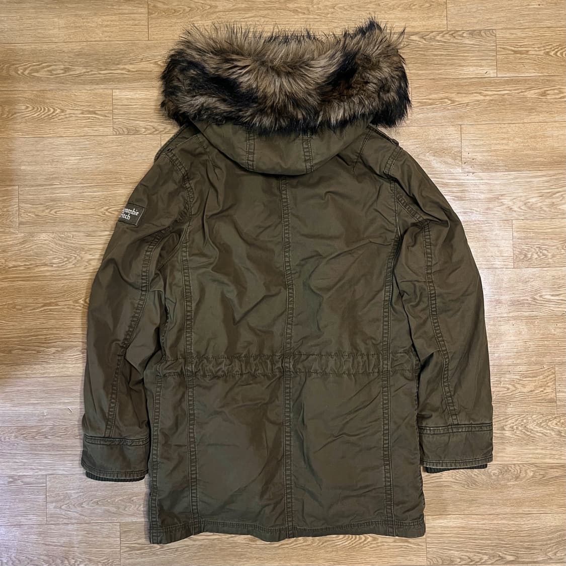 정품/오버M) 아베크롬비 프리미엄 아우터 쉐르파 양털 후드퍼 야상 패딩 상품이미지3