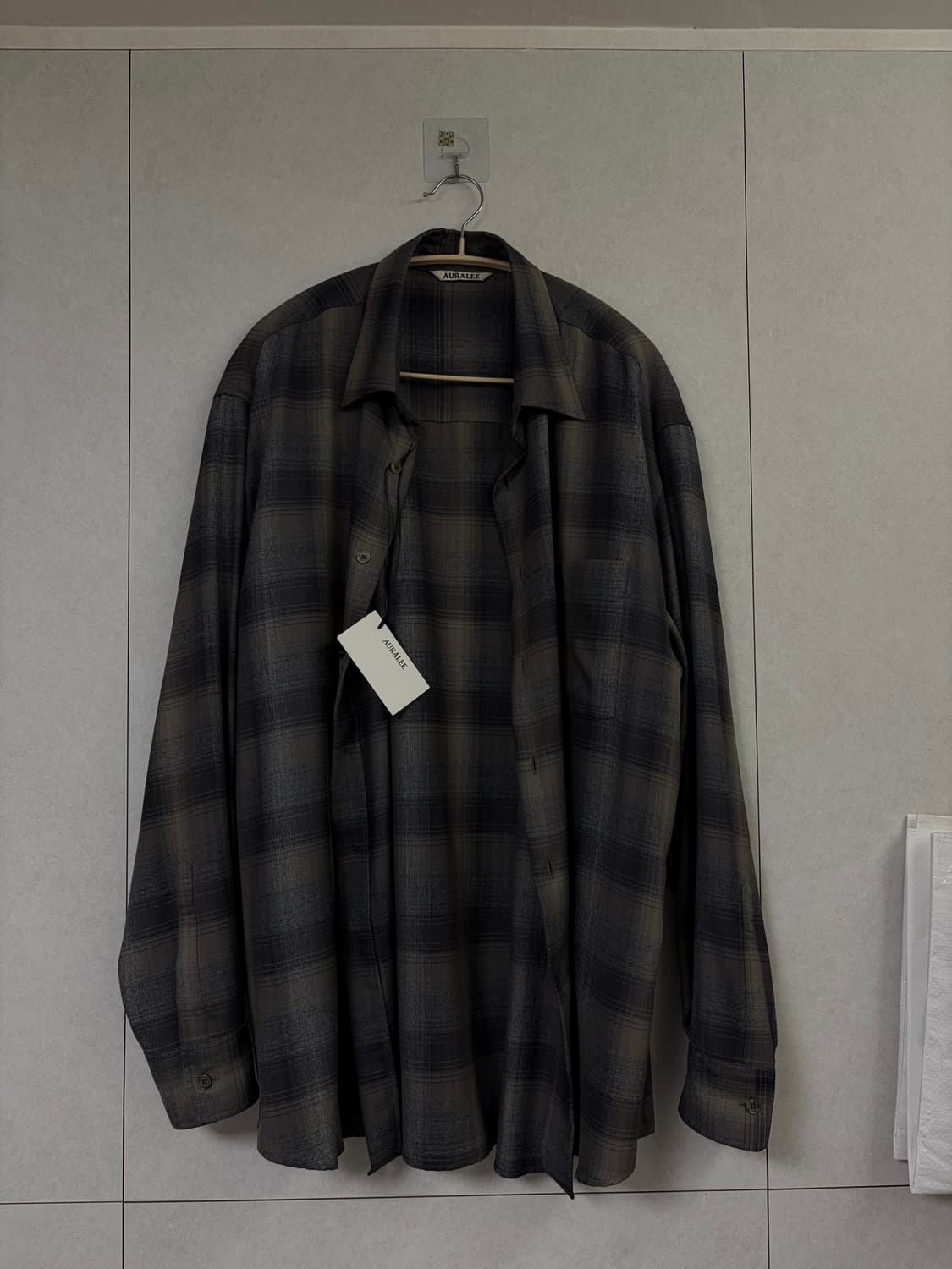 오라리 슈퍼라이트 울 체크셔츠 5 상품이미지1