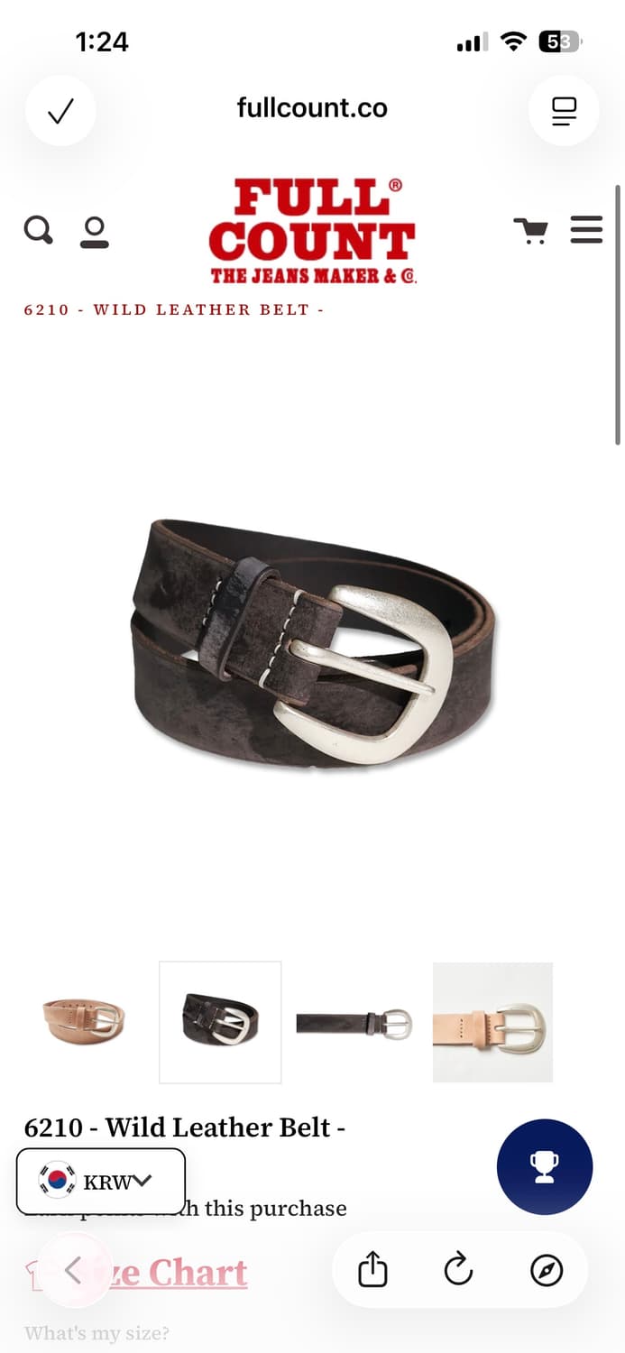 풀카운트 가죽 벨트(32) 상품이미지5