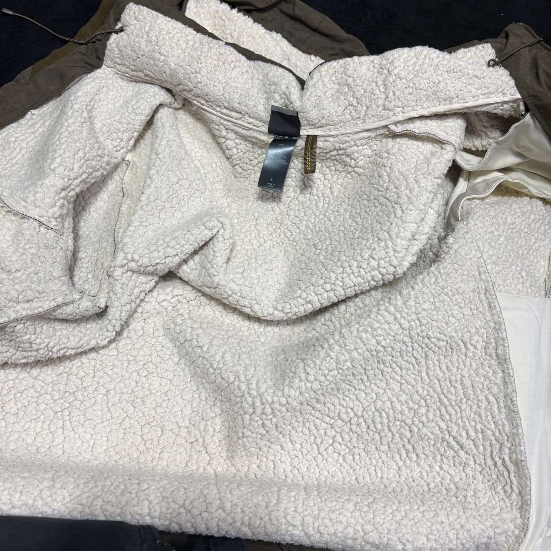 XL 챔피온 카키 쉐르파 폴리쉘 자켓 상품이미지6