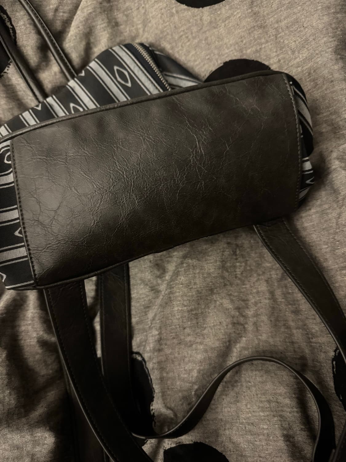 미스치프 자카드 럭색 백팩 블랙 상품이미지4