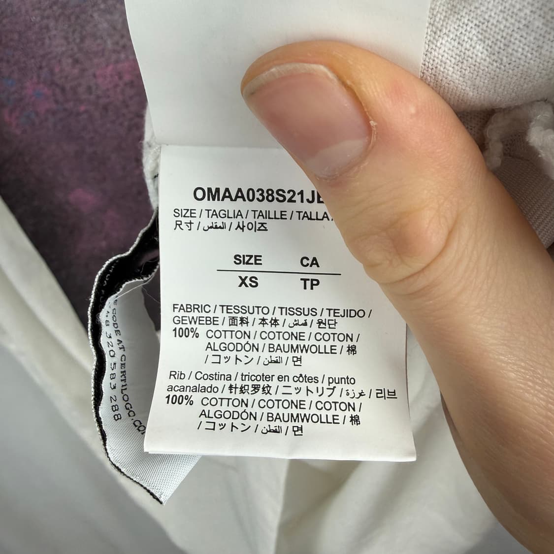 (XS) 오프화이트 카라바지오 그래픽 반팔 티 화이트 상품이미지5