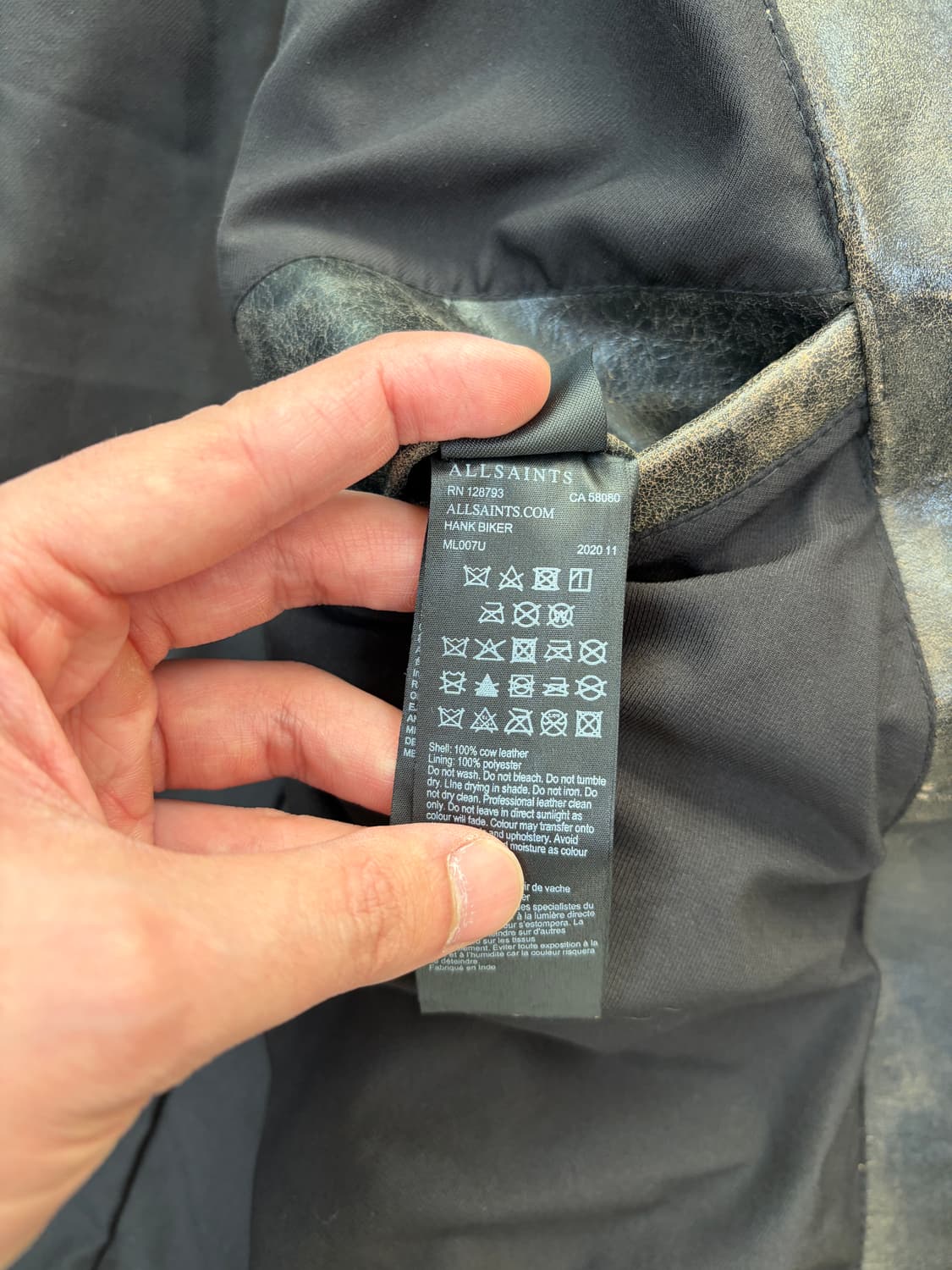 All Saints 레더 바이크 자켓 상품이미지9
