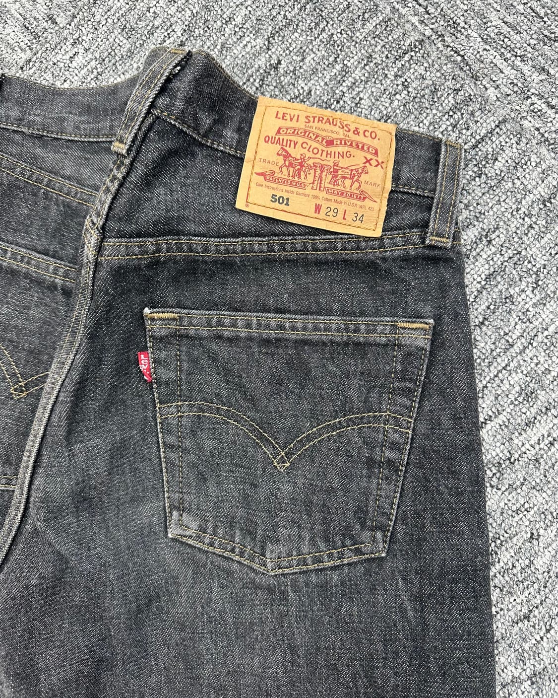 (허단36)00'S 리바이스 USA 501 흑청-M1383 상품이미지7