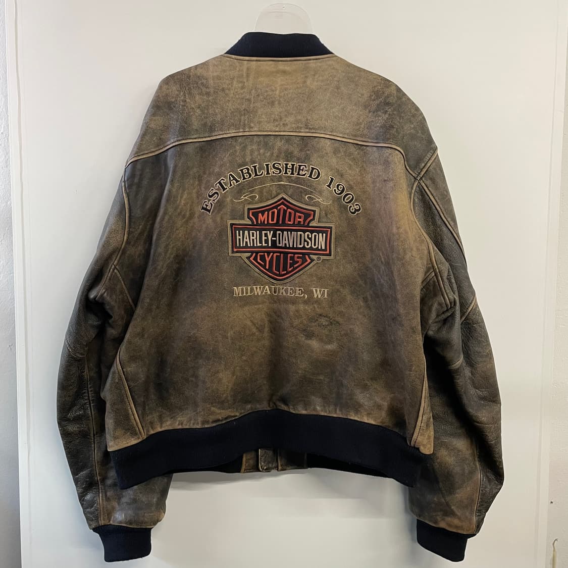 90s 할리데이비슨 가죽 봄버자켓 상품이미지1