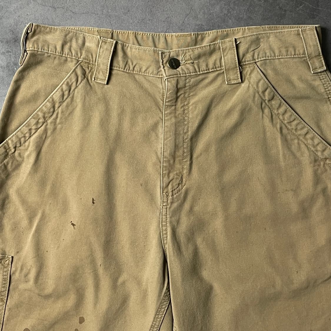 CARHARTT 칼하트 베이지 캔버스 카고 카펜터 쇼츠 A00984 상품이미지2