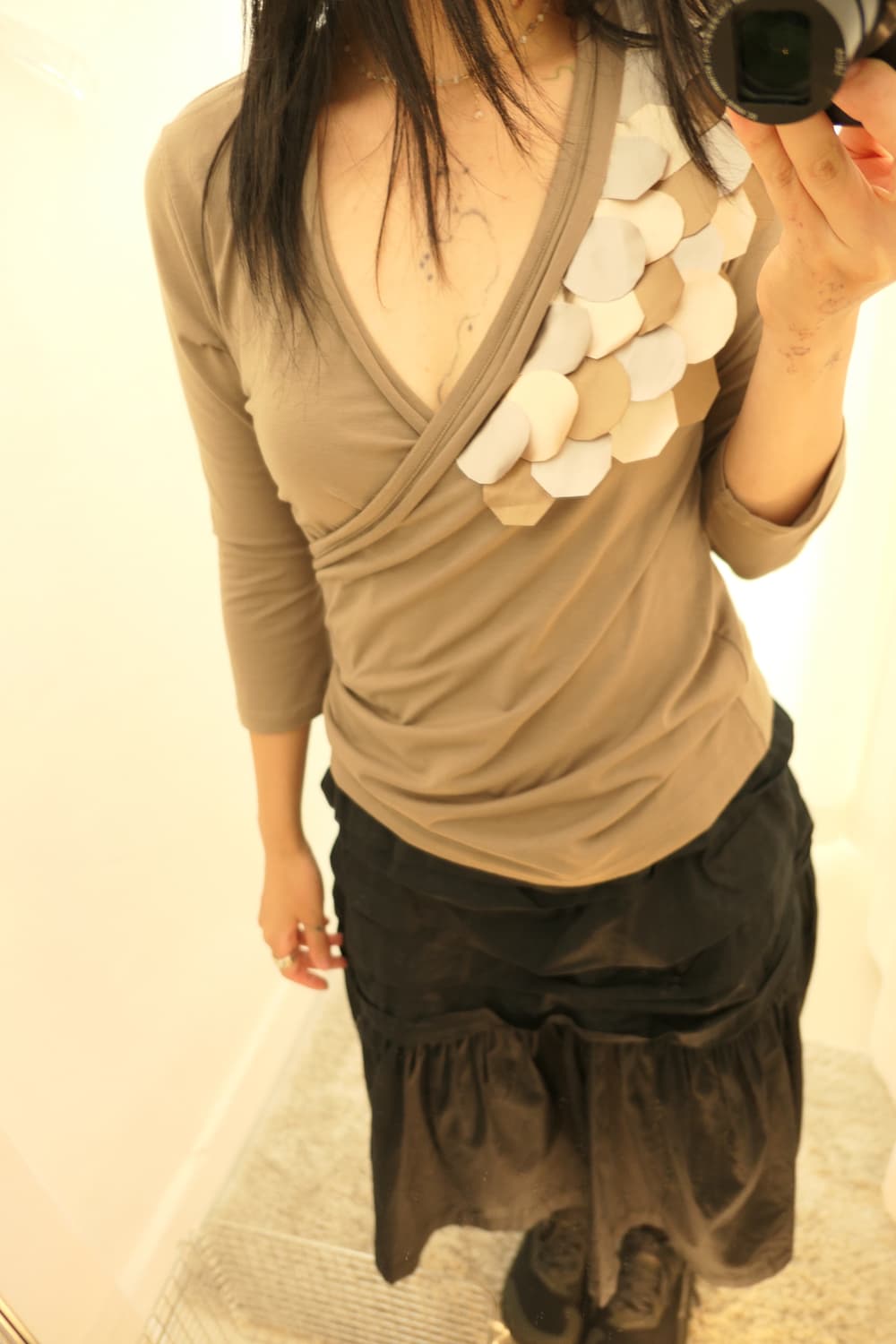 Corsage wrap top 상품이미지7