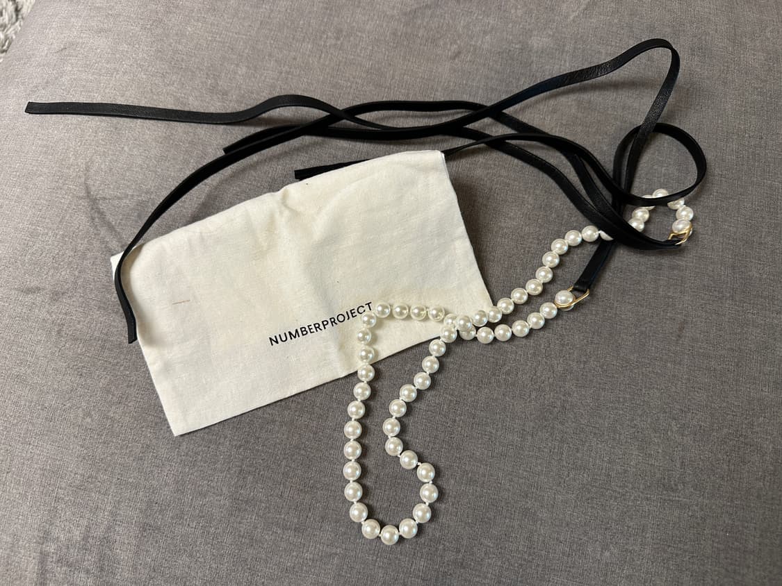 (새상품) 넘버프로젝트 램 레더 진주벨트 상품이미지6