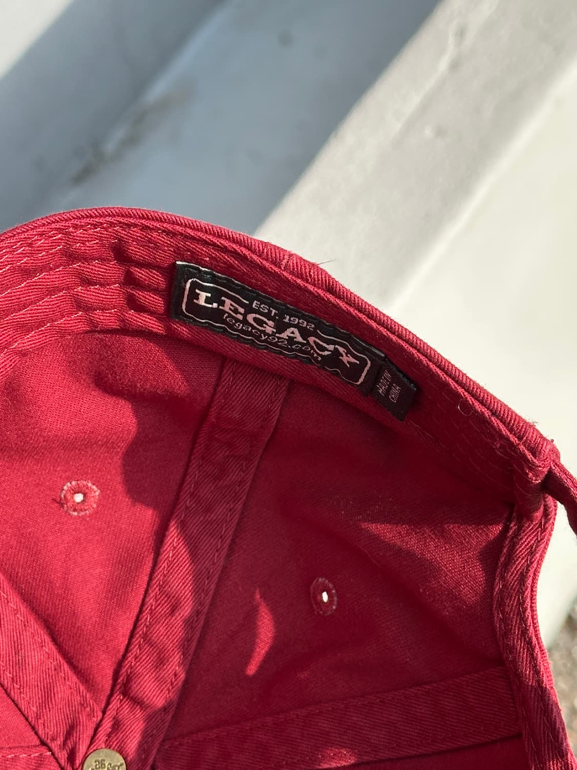 [F] 하버드 로고 버건디 볼캡 모자 상품이미지8