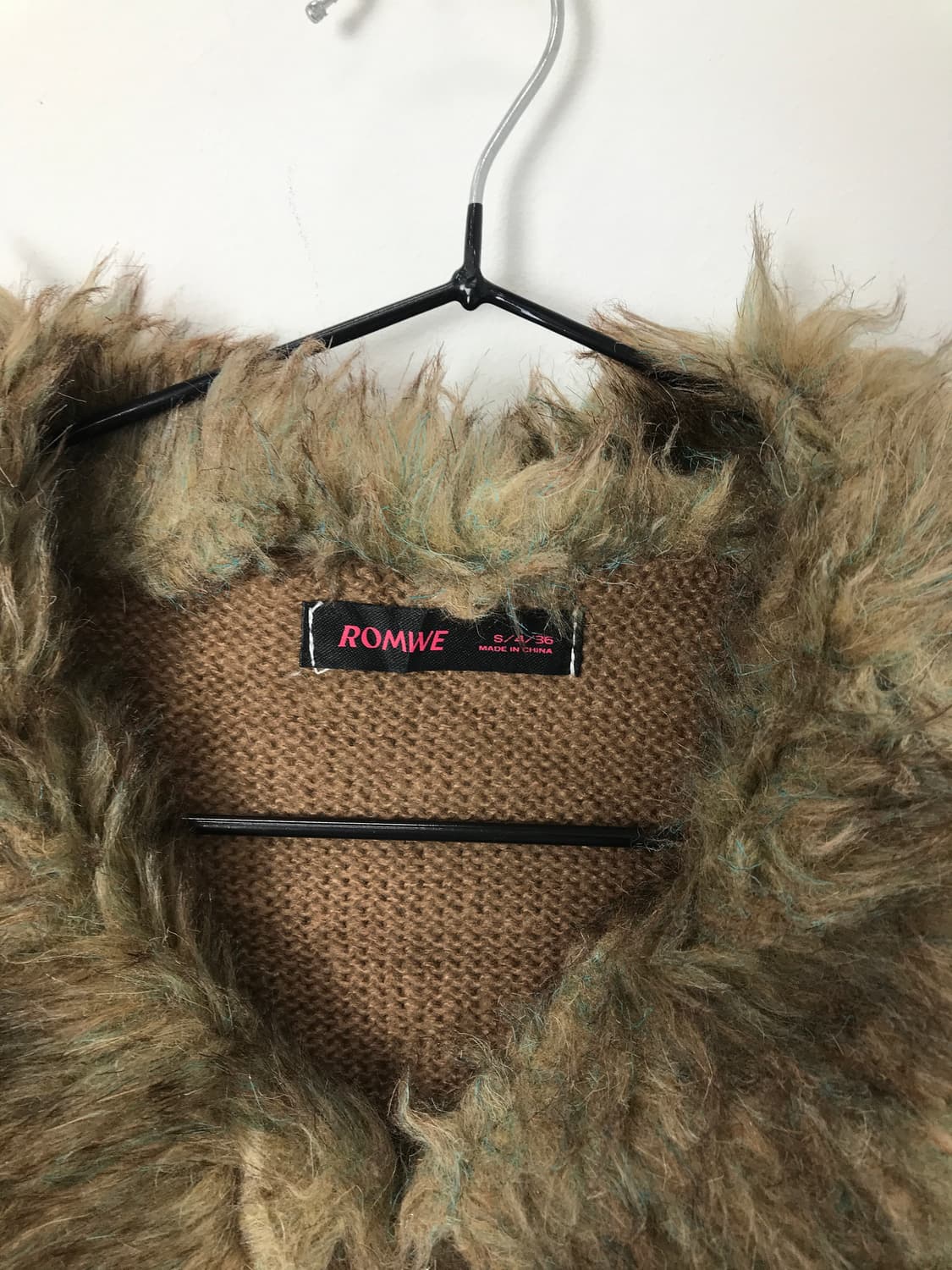 Vintage Fur Collar pom Zip up Cardigan 상품이미지5