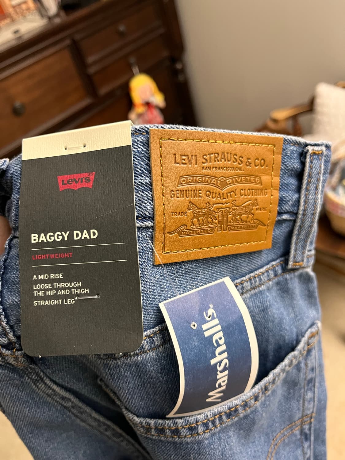 리바이스 정품 배기 대드 진 | 요즘 대세 와이드핏 데님 팬츠 상품이미지7