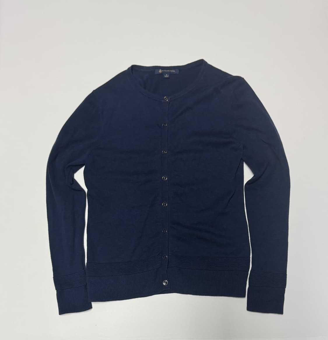 여성 정품 브룩스브라더스 코튼 미니멀 가디건 s 네이비 상품이미지1