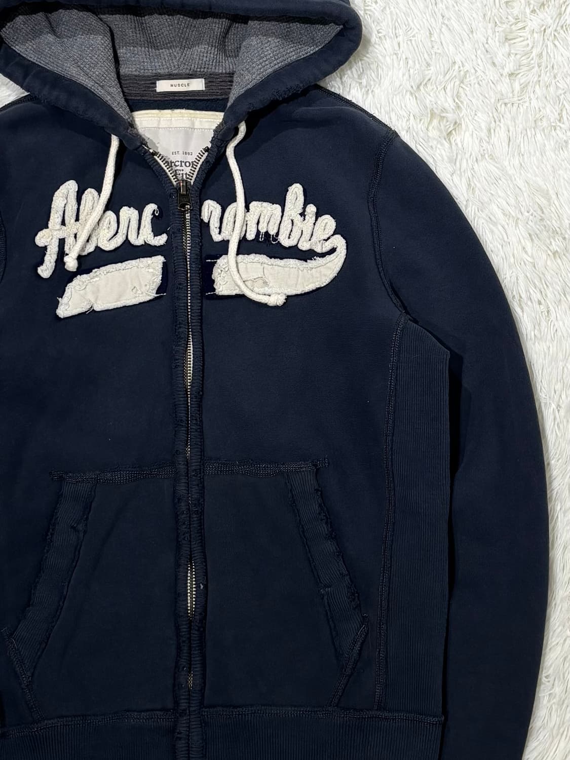 아베크롬비 빅로고 헤비스웻 후드집업 상품이미지5