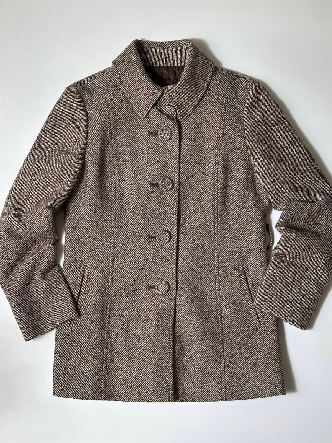 브라운 트위드 코트  상품이미지6