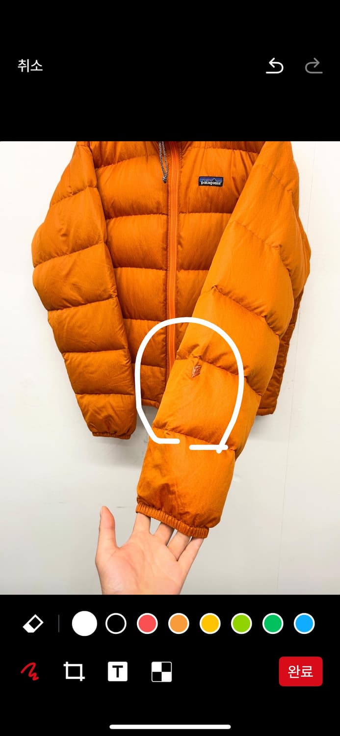 00s 파타고니아 오렌지색 패딩 자켓  상품이미지7