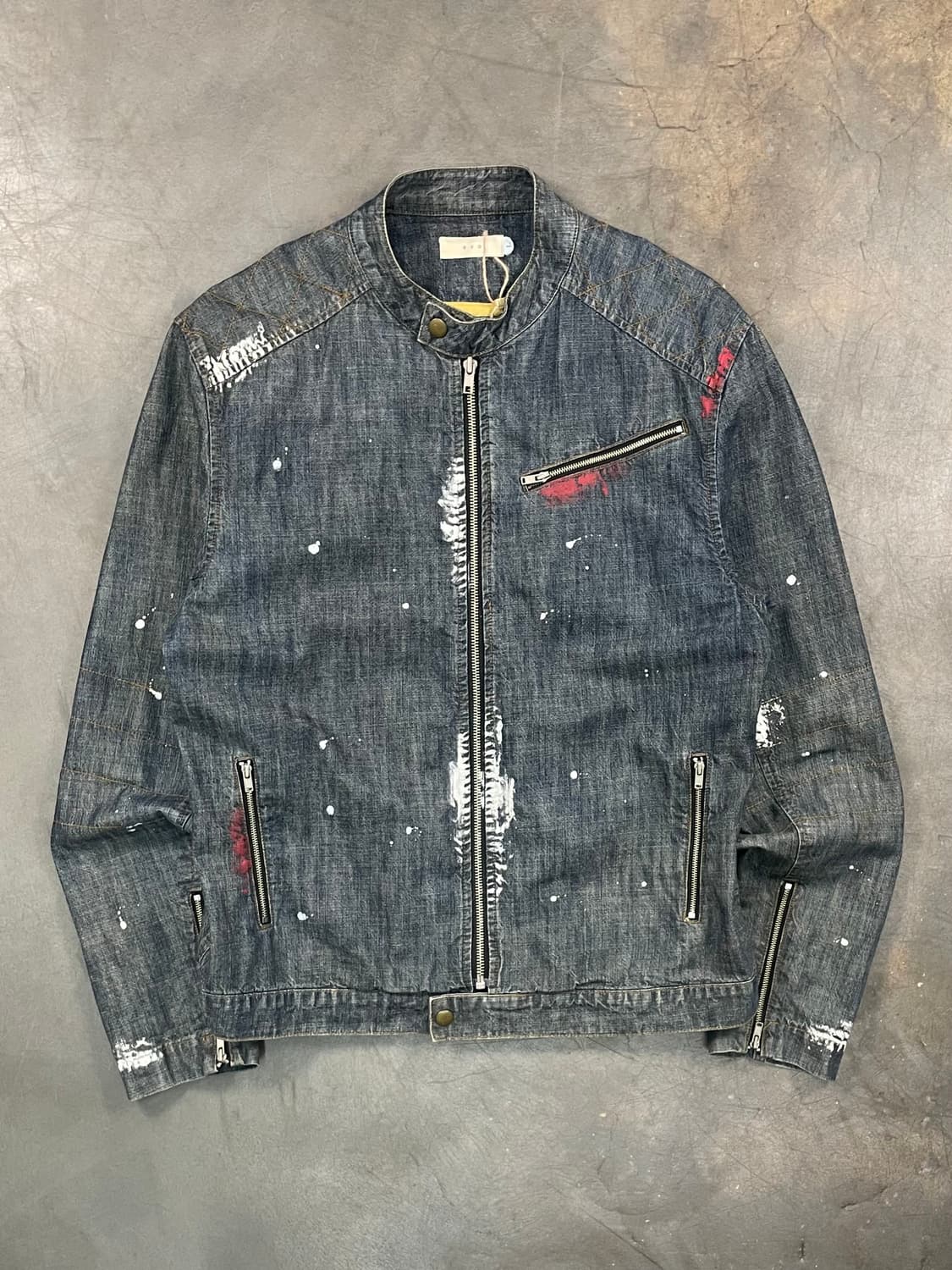 빈티지 페인티드 바이커 자켓 상품이미지1