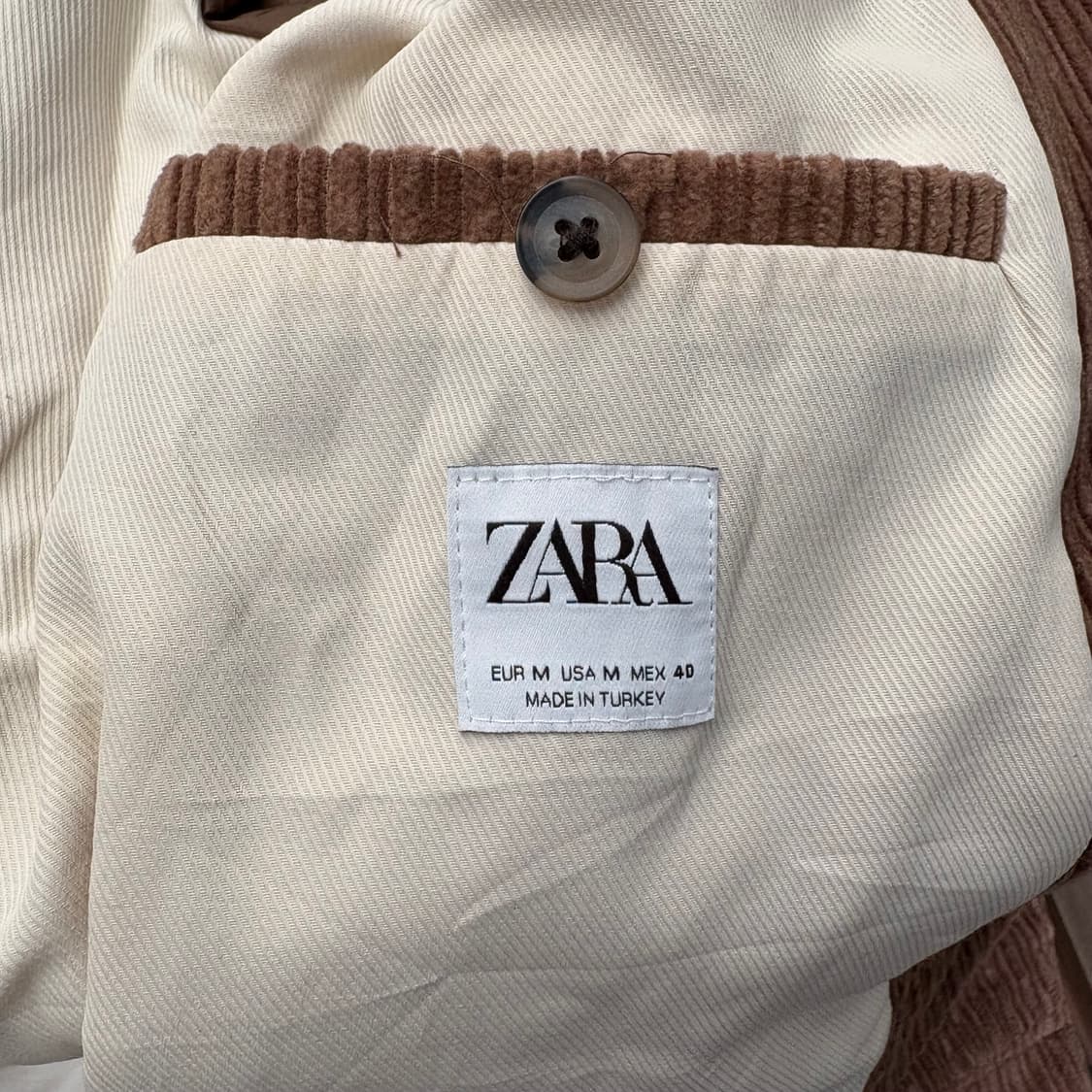 자라 코듀로이 더블 브레스티드 자켓 (터키 생산) 상품이미지9