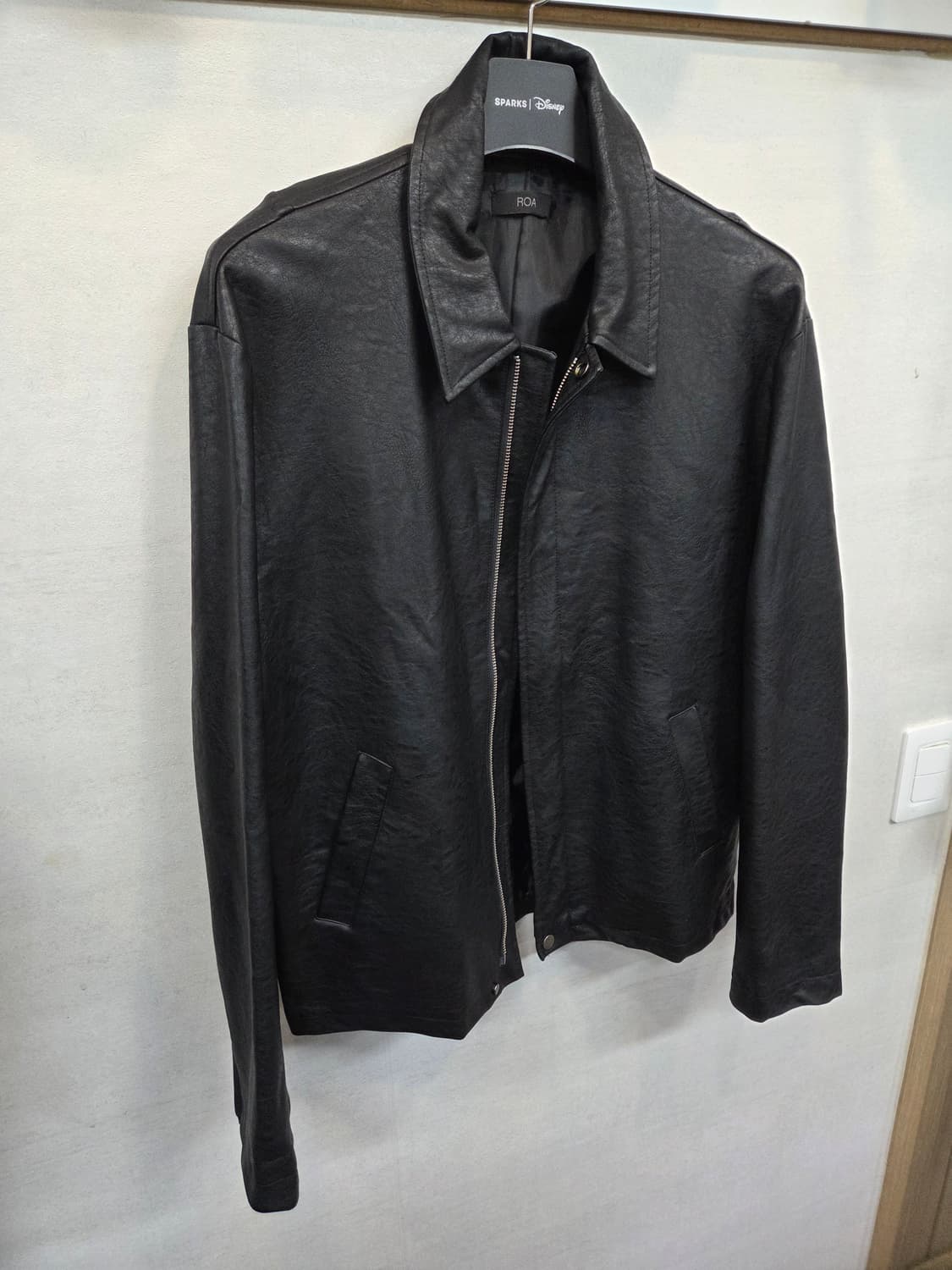 빈티지 roa 미니멀 비건 레더 자켓 L 상품이미지8