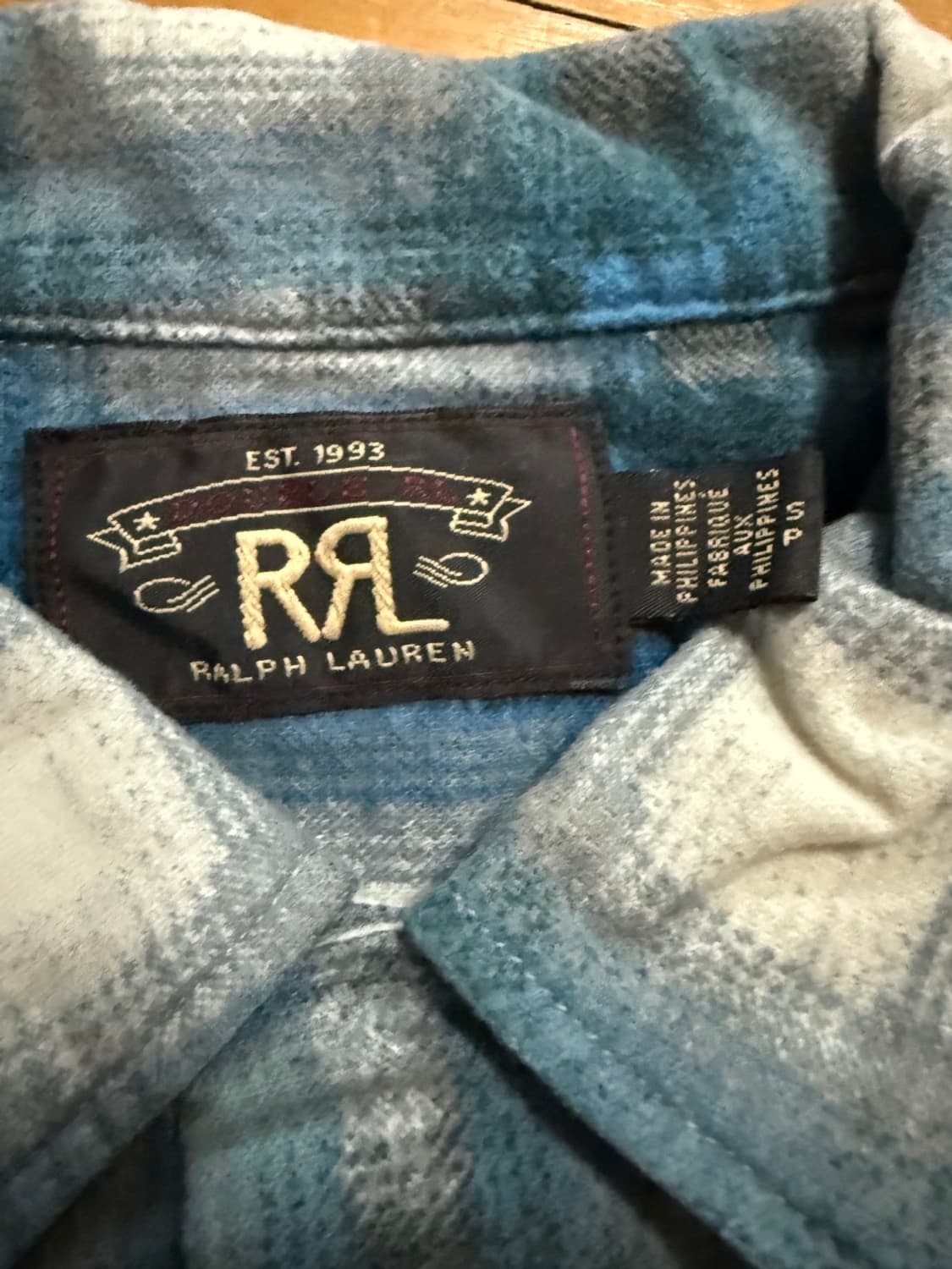 RRL Plaid Flannel Camp Shirt 상품이미지5