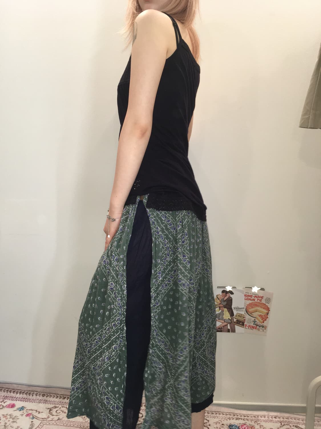 jpn vintage bohemian layered skirt 상품이미지3
