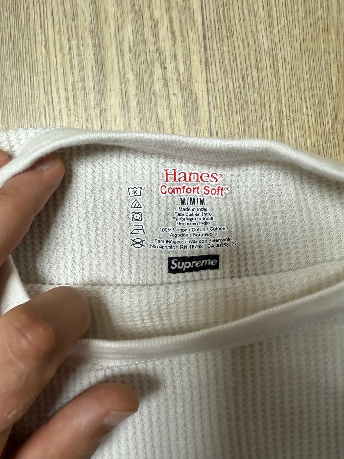 슈프림 헤인즈 써멀 와플 크루넥 플레인 롱슬리브M 상품이미지3