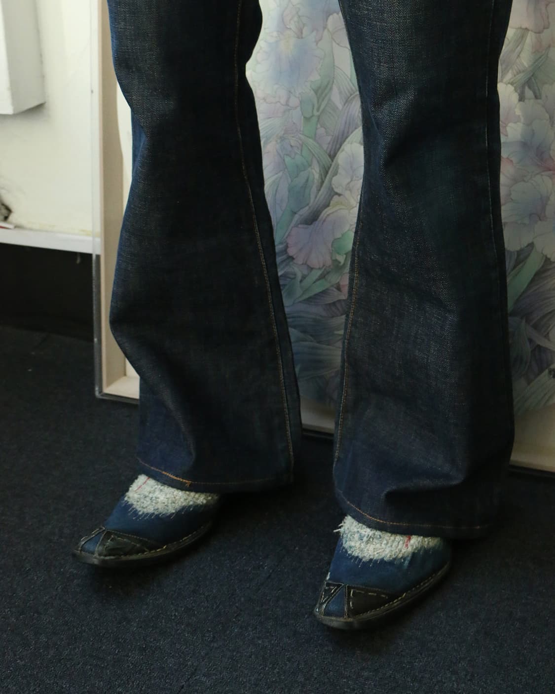 빈티지 데님 스퀘어토 드레스 슈즈 상품이미지3