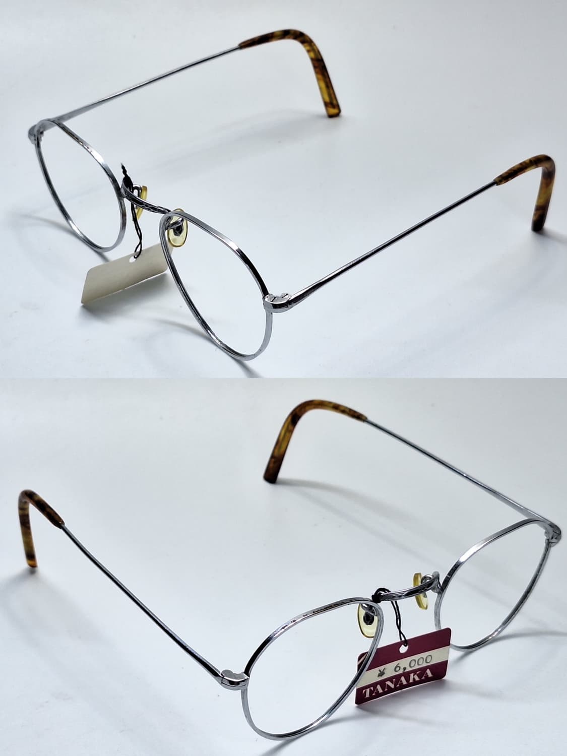 80s 일본제 빈티지 데드스톡 미사용/역삼각형 판토형 안경테 클래식 상품이미지5