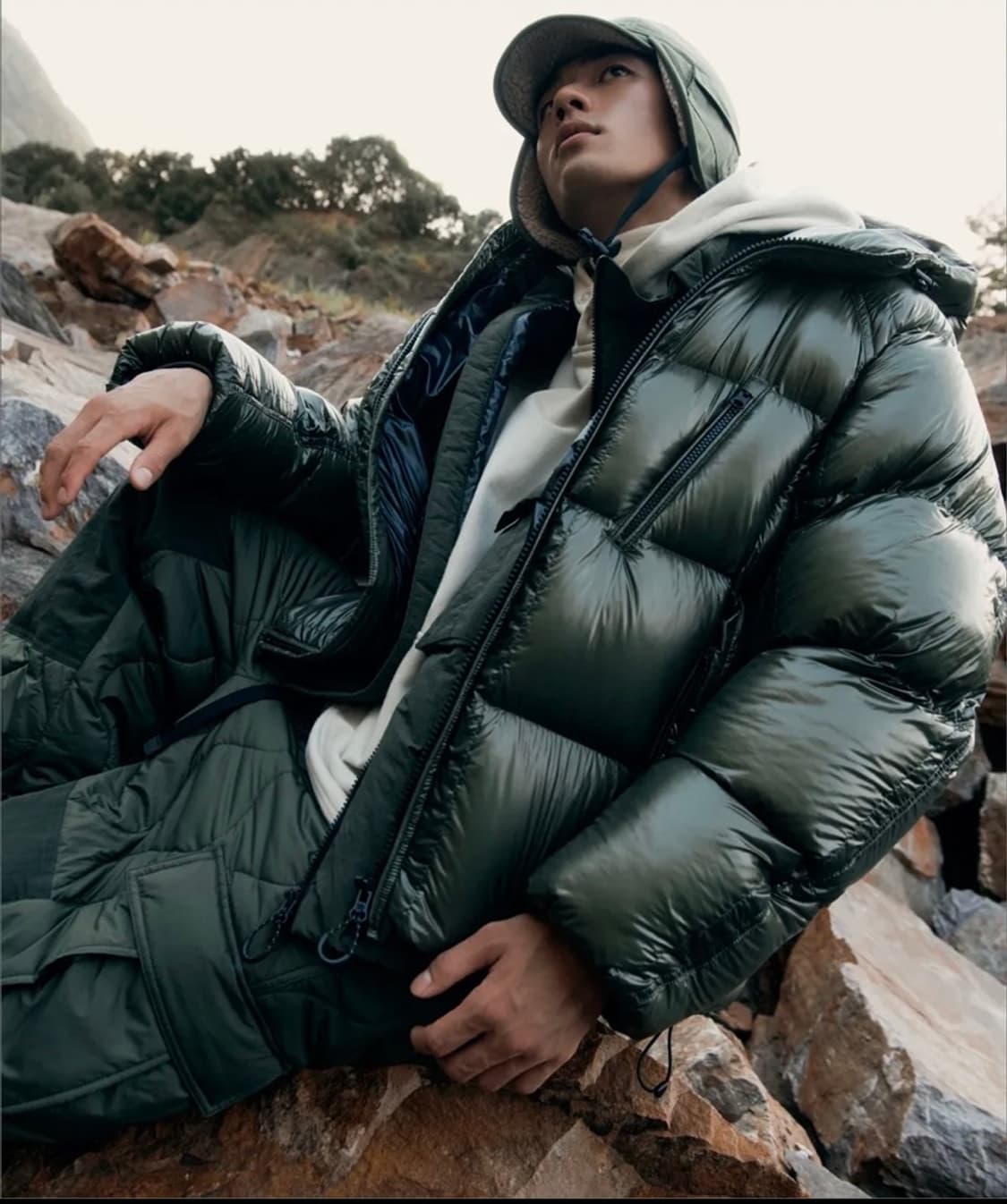 무신사 스탠다드 패딩 카키 M 상품이미지2