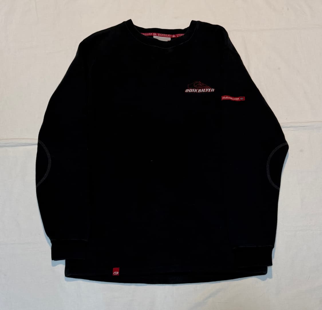 90s 퀵실버 아카이브 빅로고 맨투맨 스웻셔츠 블랙 상품이미지3