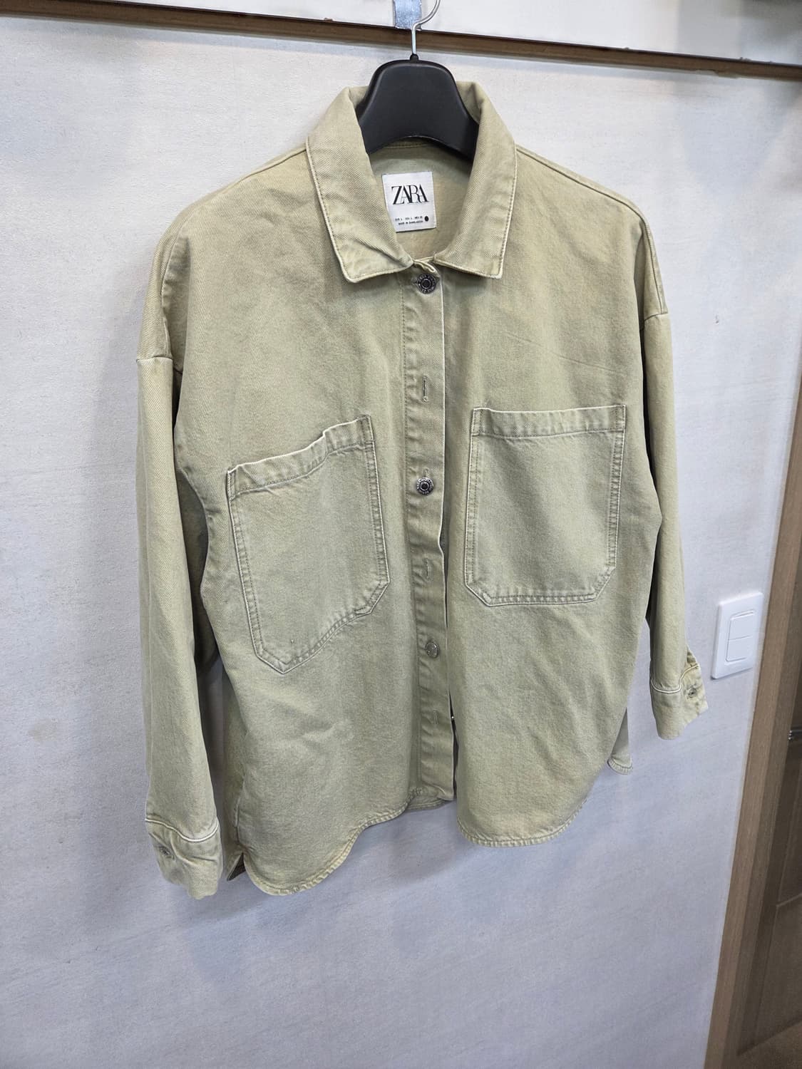 자라 빅포켓 데님셔츠 긴팔 L 상품이미지5