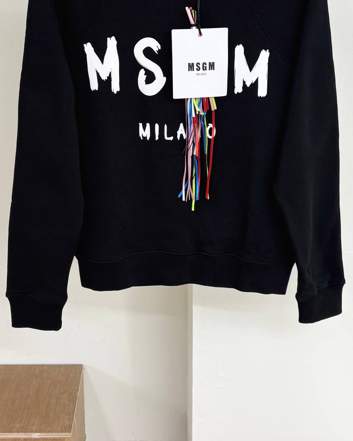 MSGM 블랙 로고 크루넥 스웻 셔츠 상품이미지5
