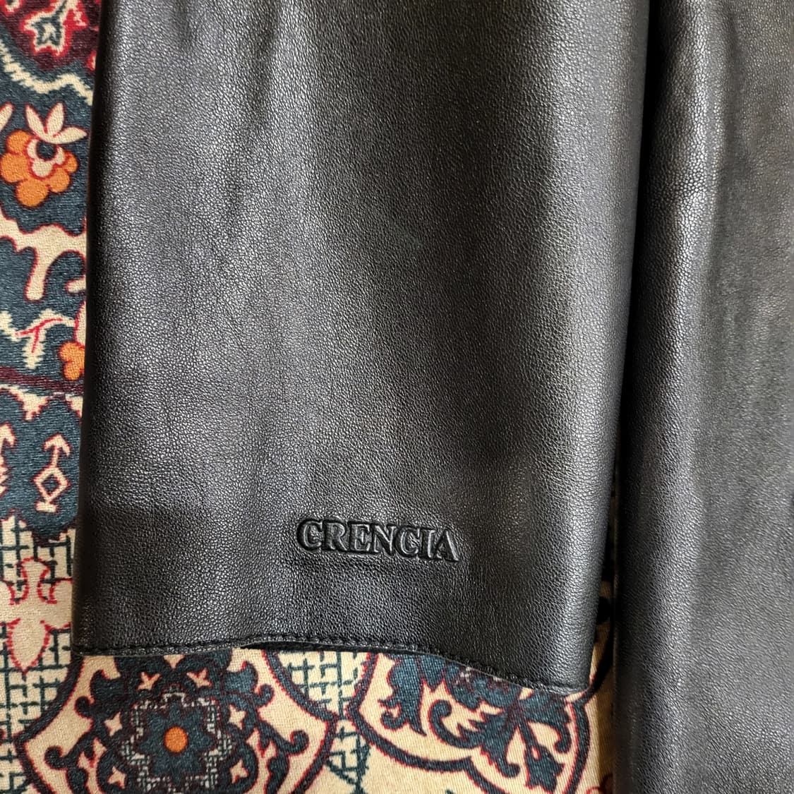 CRENCIA 레더 롱 자켓 (100) 상품이미지4