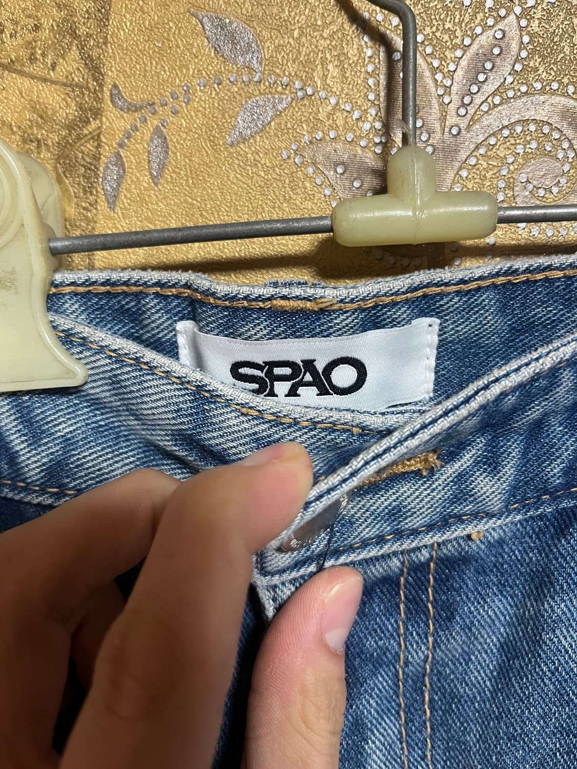 스파오 연청데님 와이드 32-33 상품이미지4