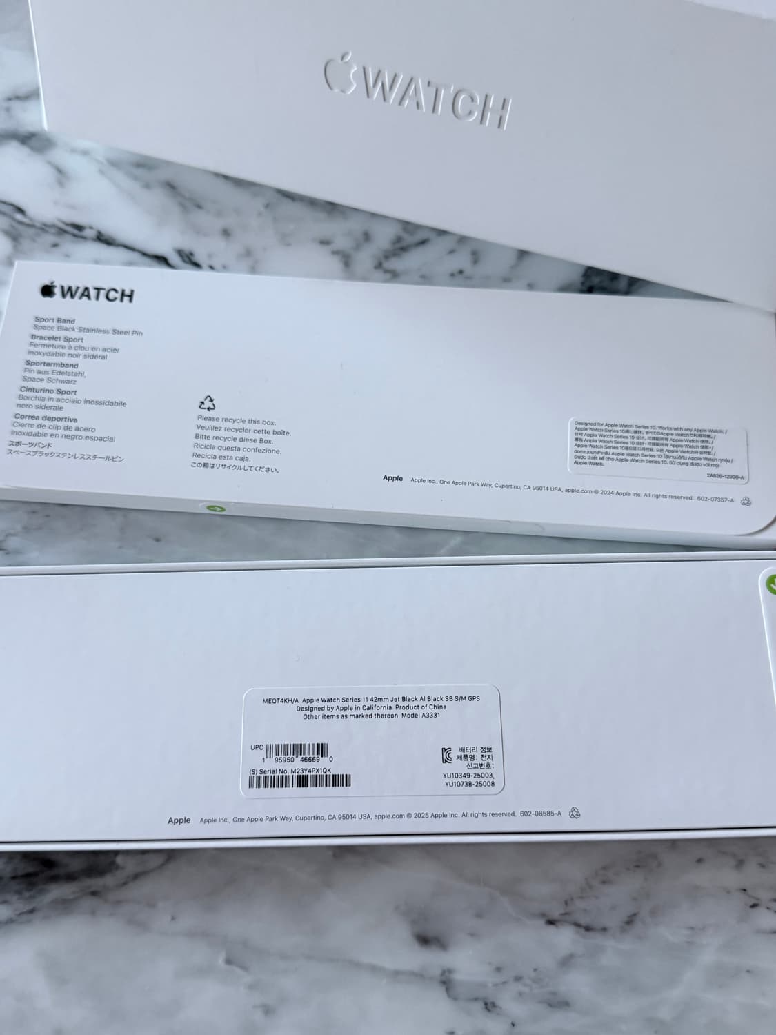 [미개봉] 애플워치 11 제트블랙 블랙 스포츠밴드 42mm S/M GPS 상품이미지2