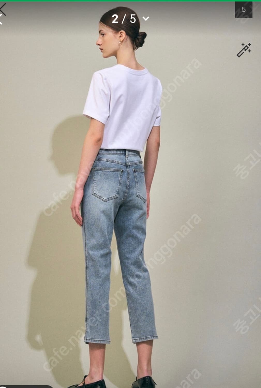 한섬 마인 2024 워싱 스트레이트 데님 팬츠 67-98사이즈 상품이미지2