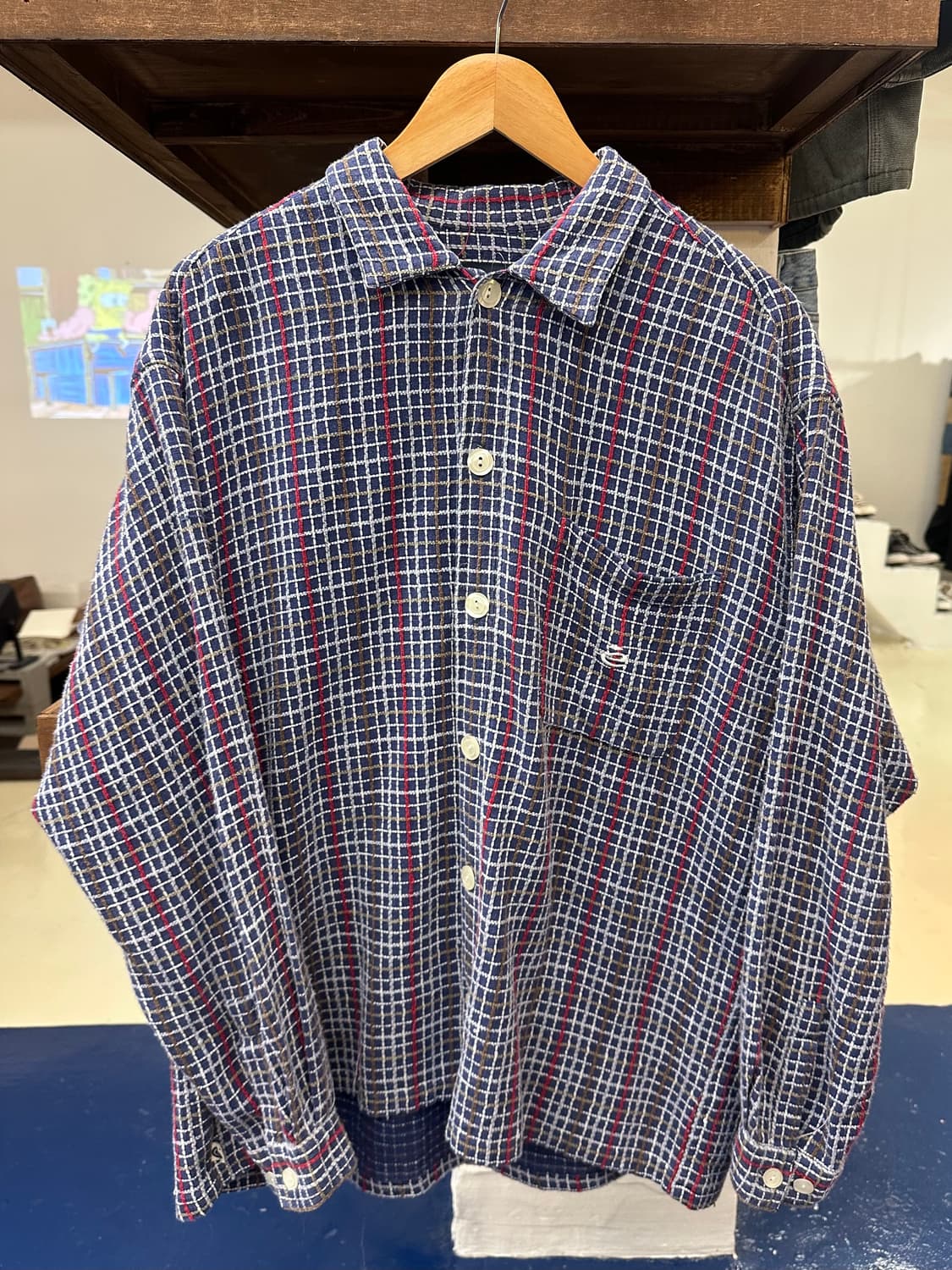 India 보드웨어 스티치 체크셔츠 상품이미지3