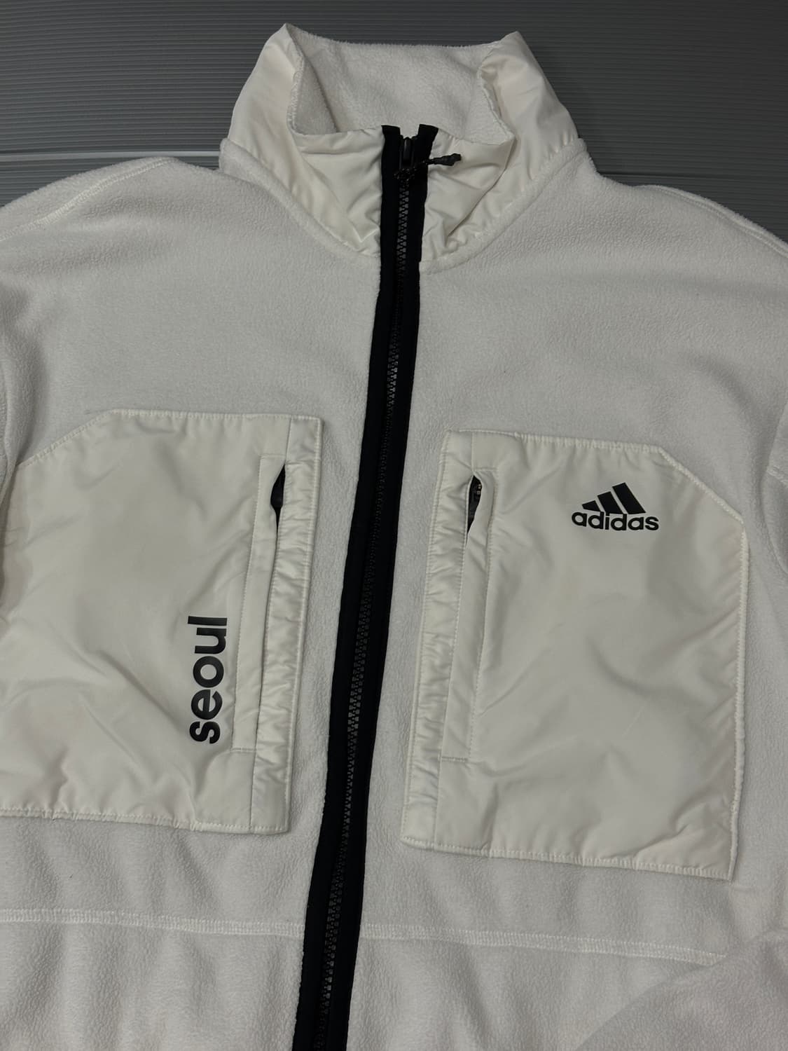 아디다스 서울 후리스 뽀글이 자켓 화이트 S 상품이미지2