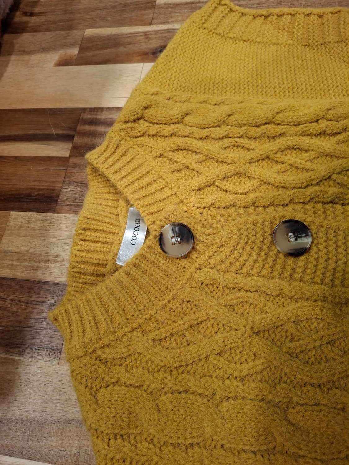 (마지막특가) 케이블 니트 베스트 새상품 상품이미지1