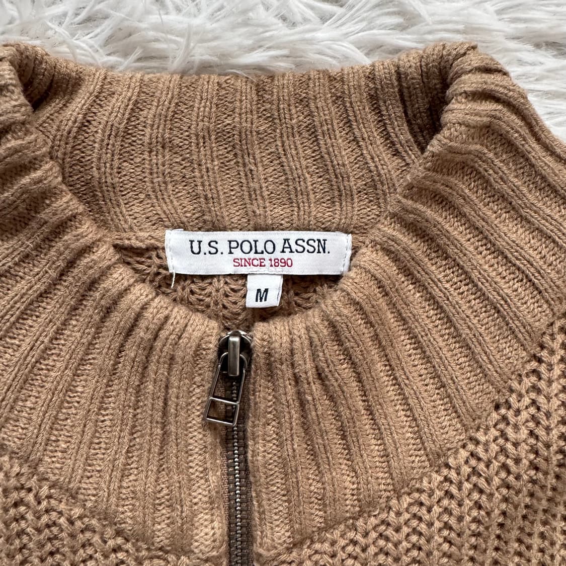 USPOLO ASSN 일본빈티지 반집업 니트 폴로 반집업니트 xl 105 상품이미지4